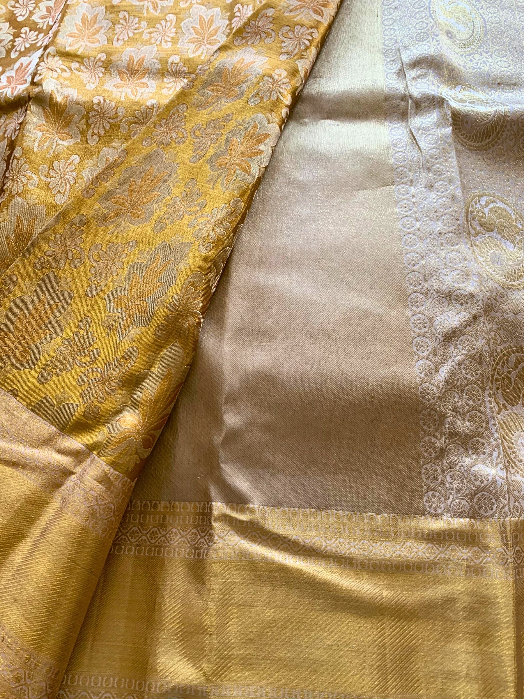 Bridal Golden Kanchipuram Silk Saree
