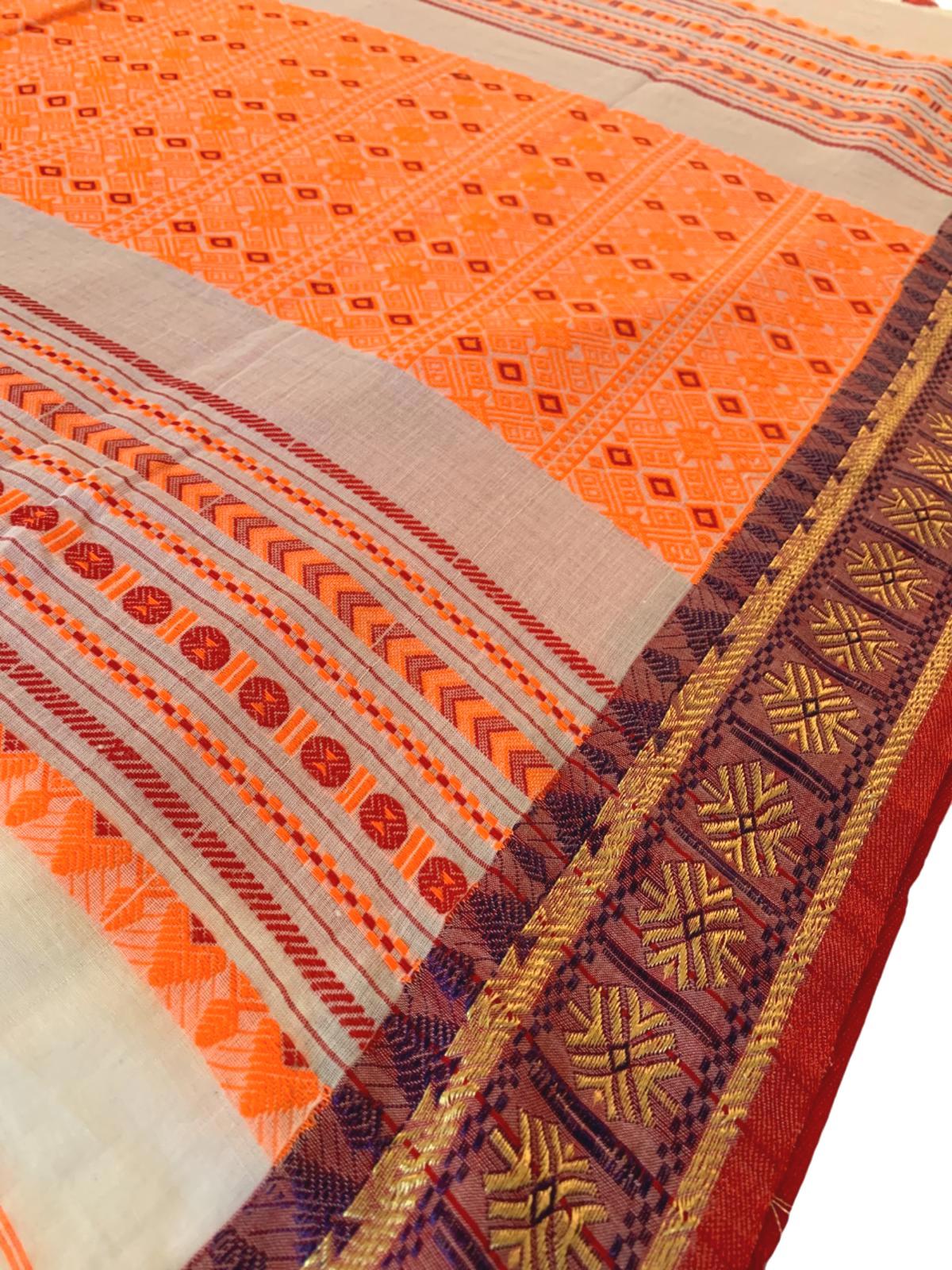 Festival Saree Cotton Khadi Sari Casual Wear Partywear Saree