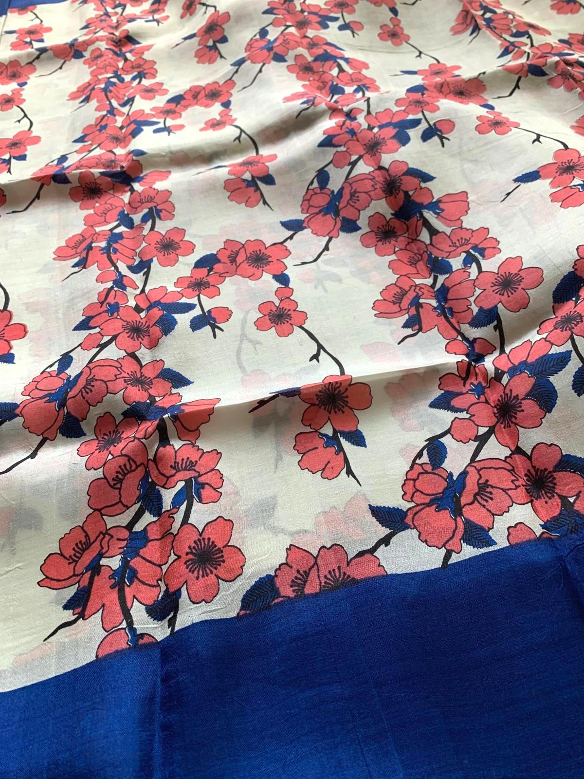 Partywear Saree Pure Silk Saree Occasion Soft Silk Floral Saree Lightweight Sari