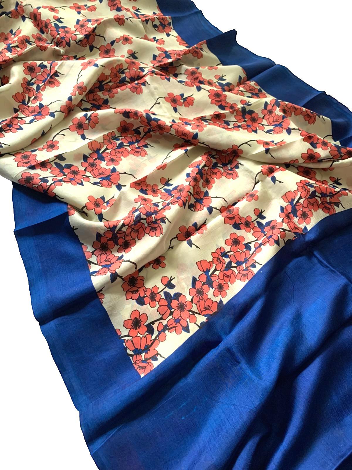 Partywear Saree Pure Silk Saree Occasion Soft Silk Floral Saree Lightweight Sari