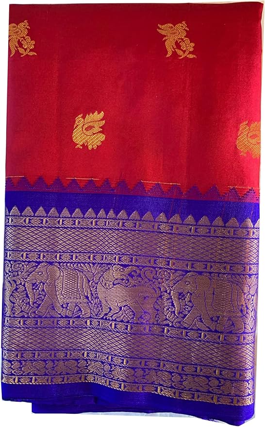 Lovely Pink Gadwal Handloom Silk Saree