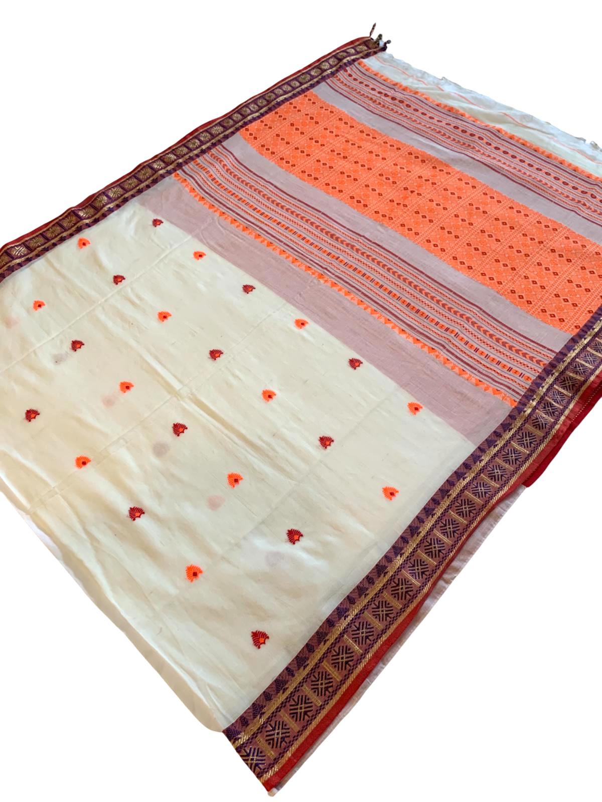 Festival Saree Cotton Khadi Sari Casual Wear Partywear Saree