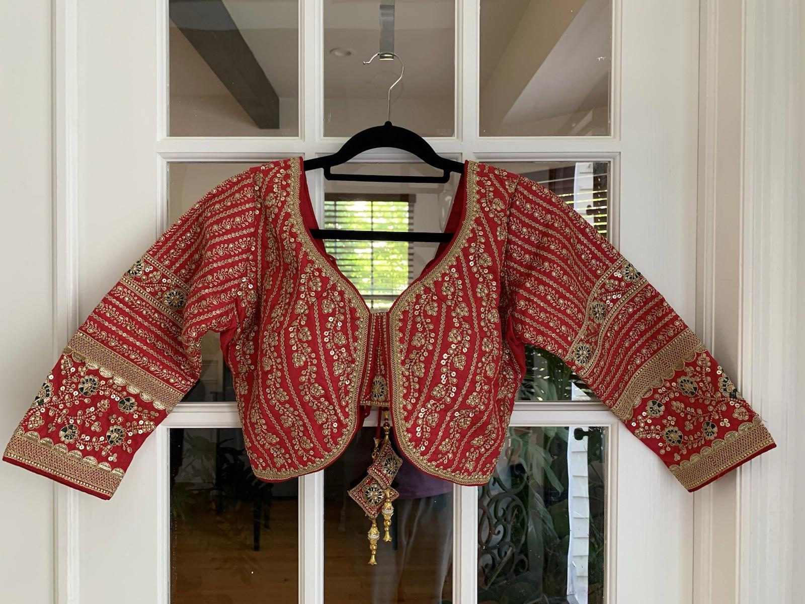 Bridal Wedding Party Pink Sequin Readymade Choli Blouse