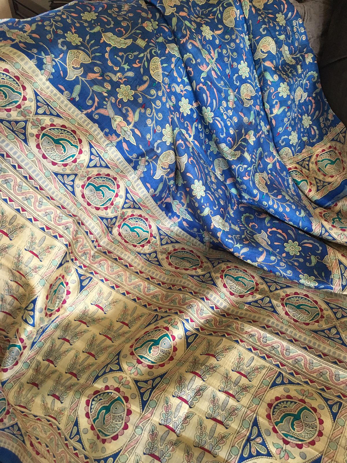 Festive Printed Silk Saree Traditional Indian Sari for Women Ethnic Wear Saree Lightweight Partywear Casual Wear Saree