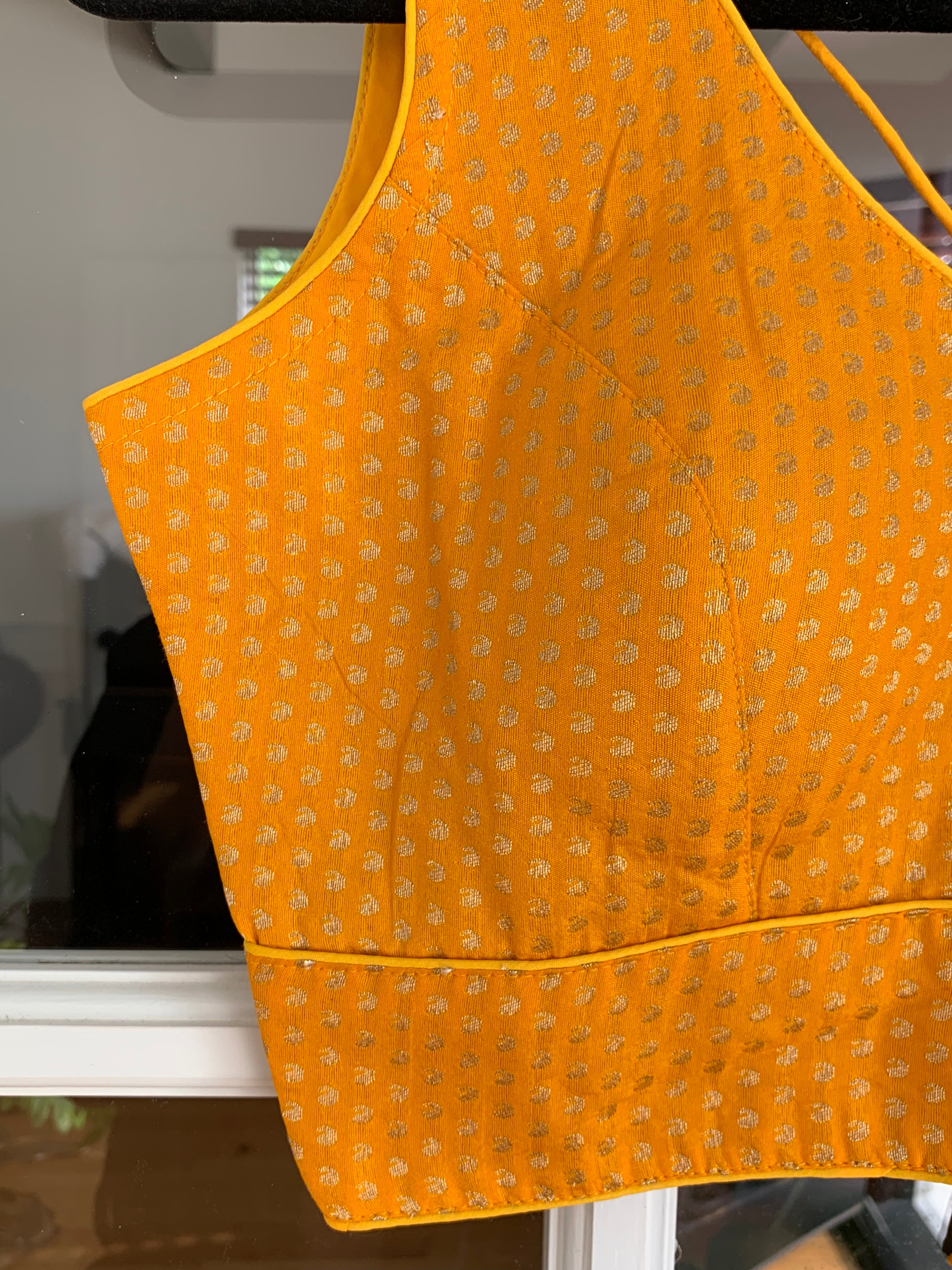 Mustard Yellow Banarasi Blouse