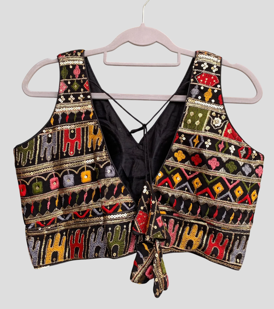 Embroidered Blouse with Sequin Work