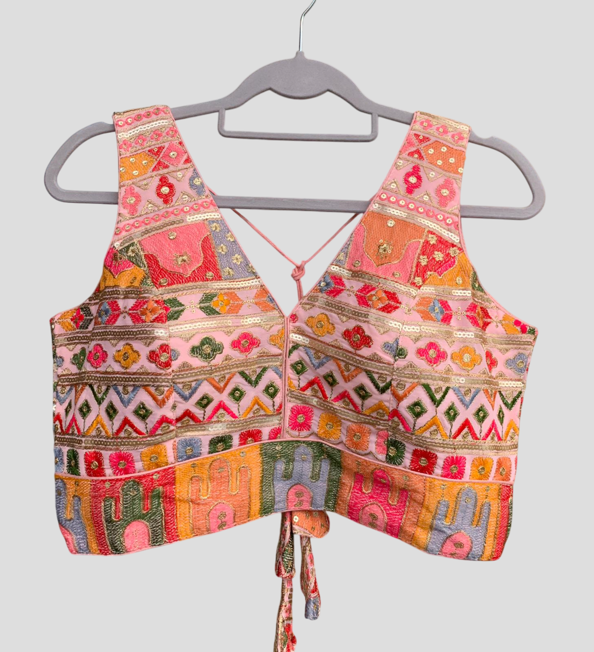 Embroidered Blouse with Sequin Work