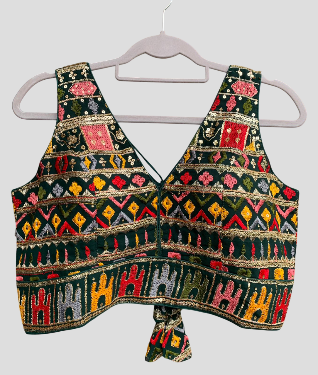 Embroidered Blouse with Sequin Work