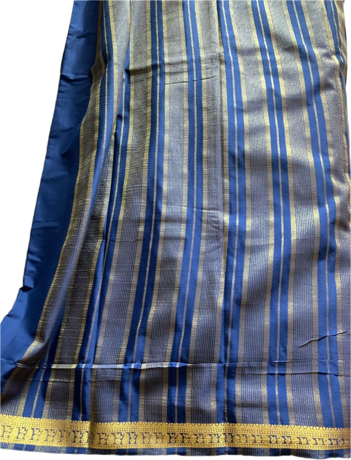 Navy Blue Mysore Silk Saree