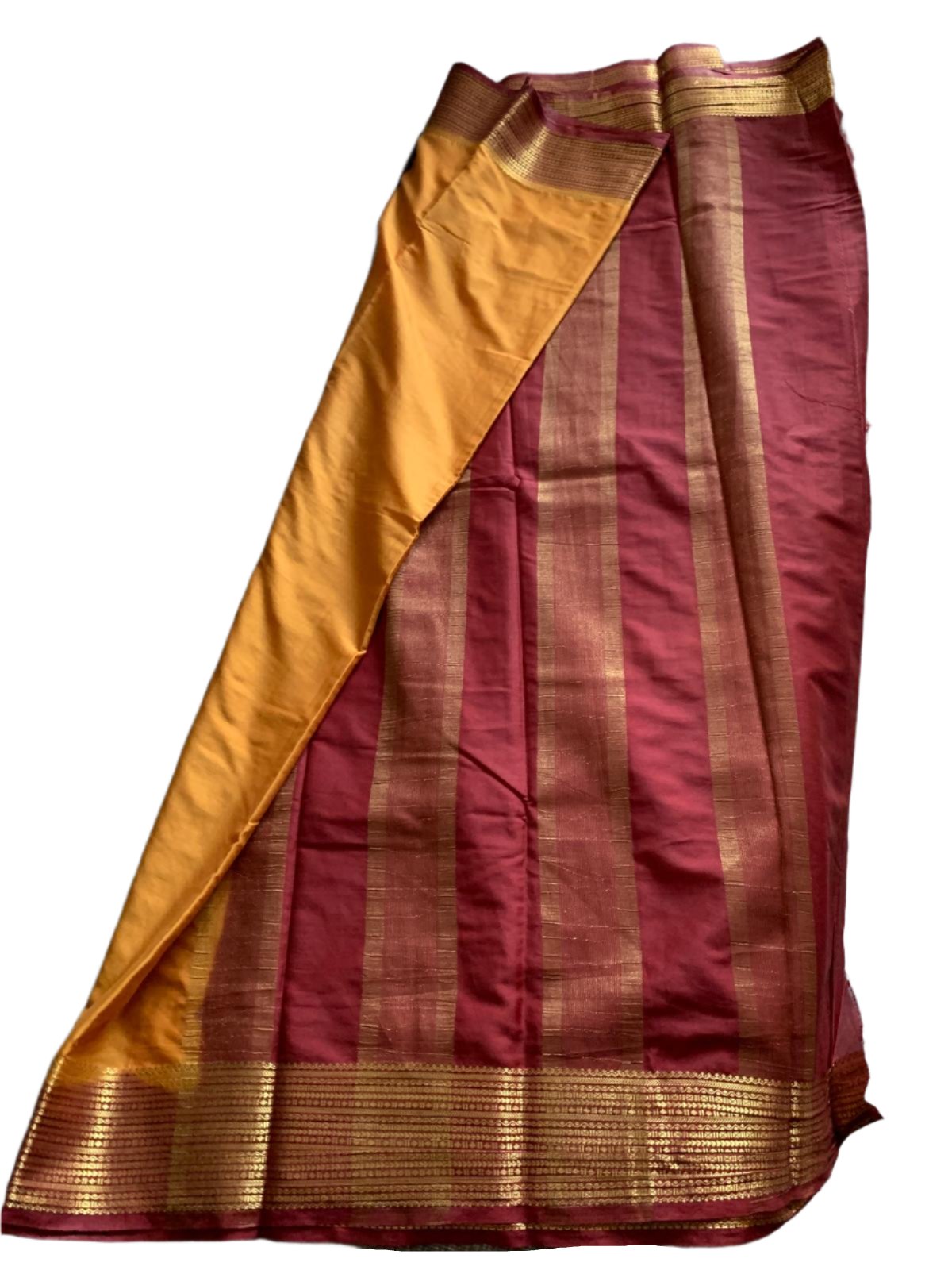 Golden Yellow Mysore Silk Saree