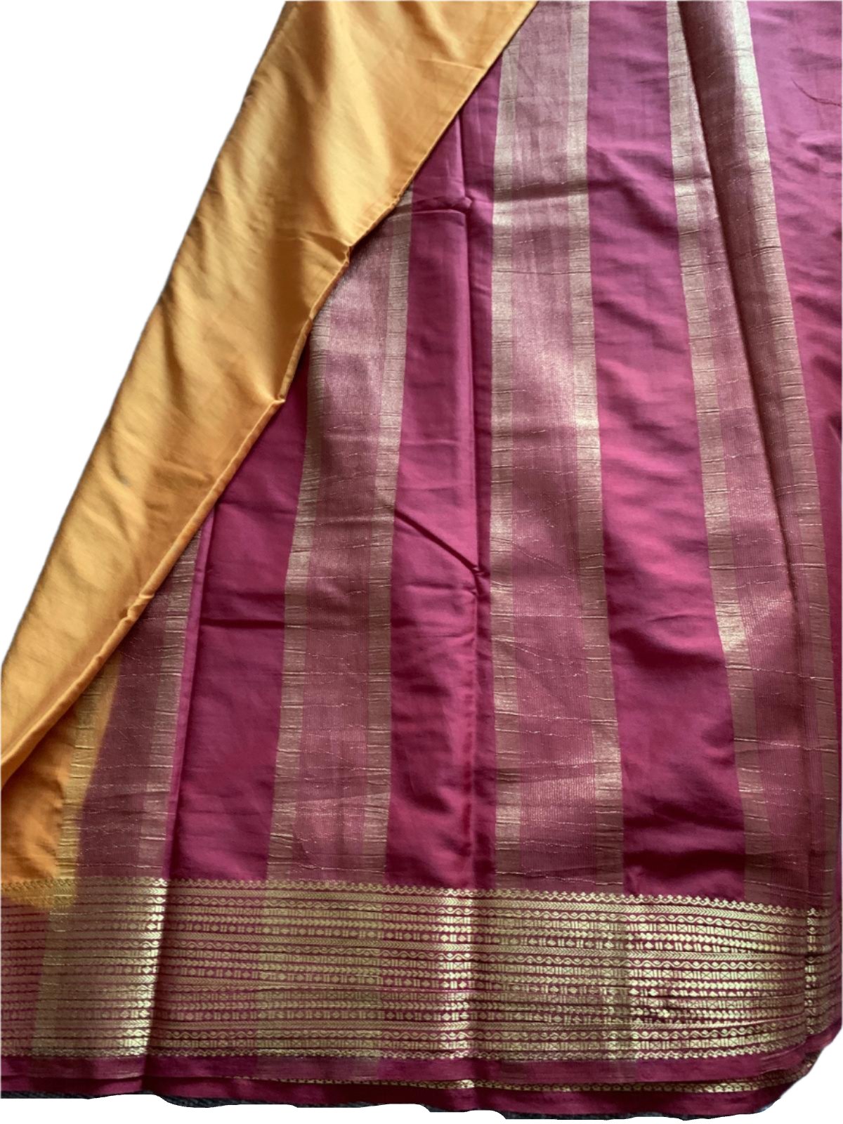 Golden Yellow Mysore Silk Saree