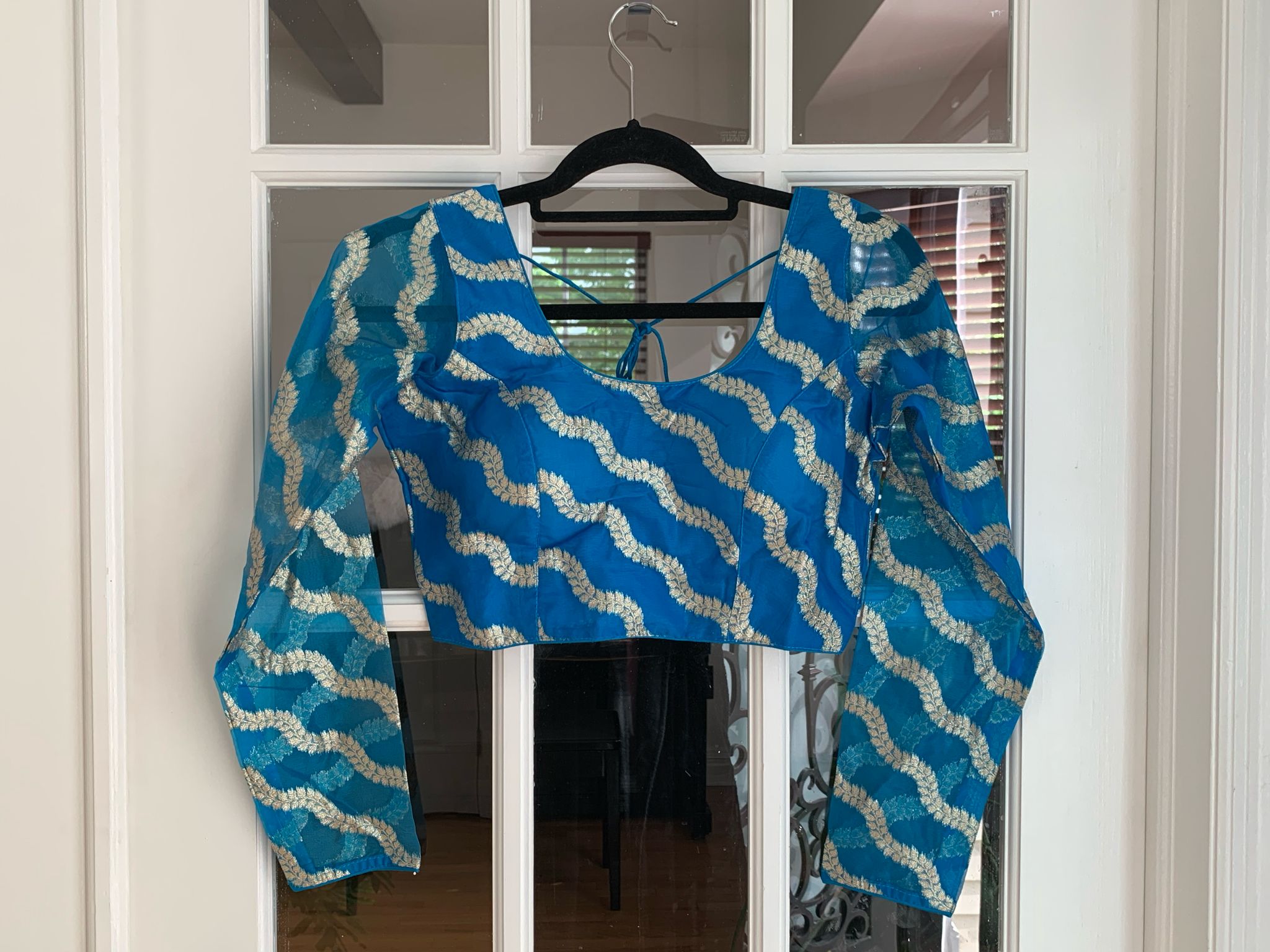 Wavy Leaf Design Blouse