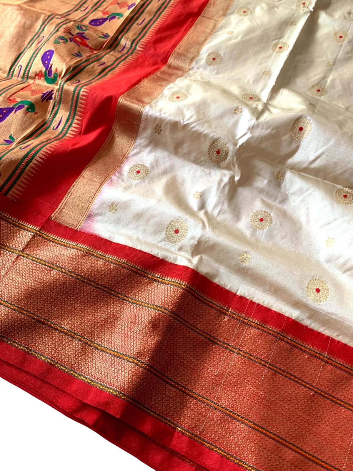 Wedding Saree Paithani Silk Sari Traditional Maharashtrian Saree Partywear