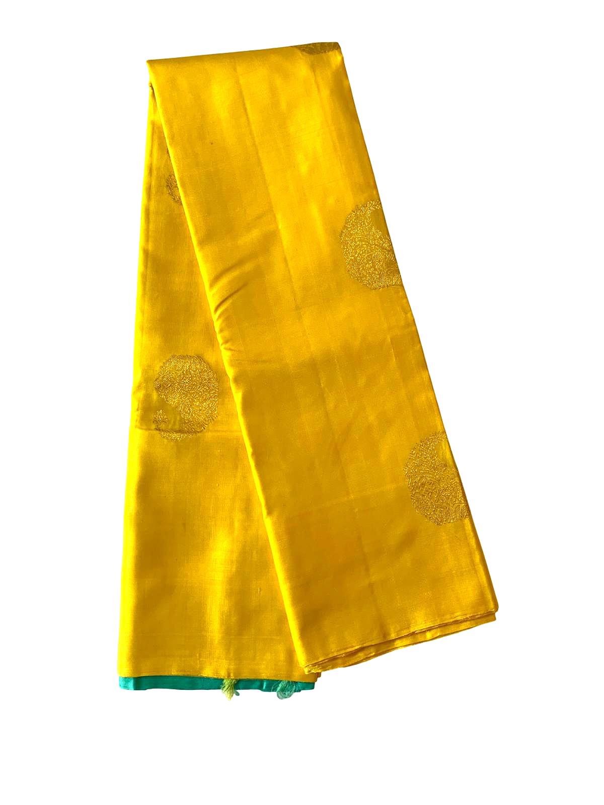 Haldi Ceremony Saree Kanchipuram Silk Saree for Women Wedding Sari Kanjeevaram