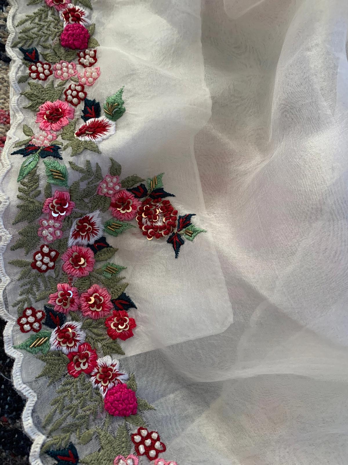 Wedding Saree Hand Embroidered Designer Sari for Women