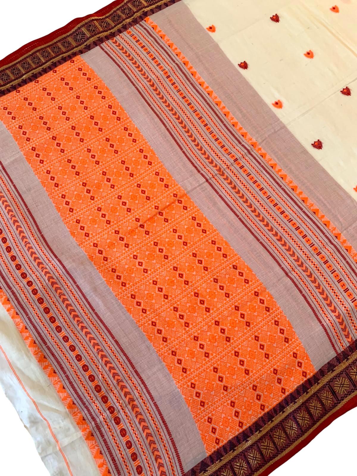 Festival Saree Cotton Khadi Sari Casual Wear Partywear Saree