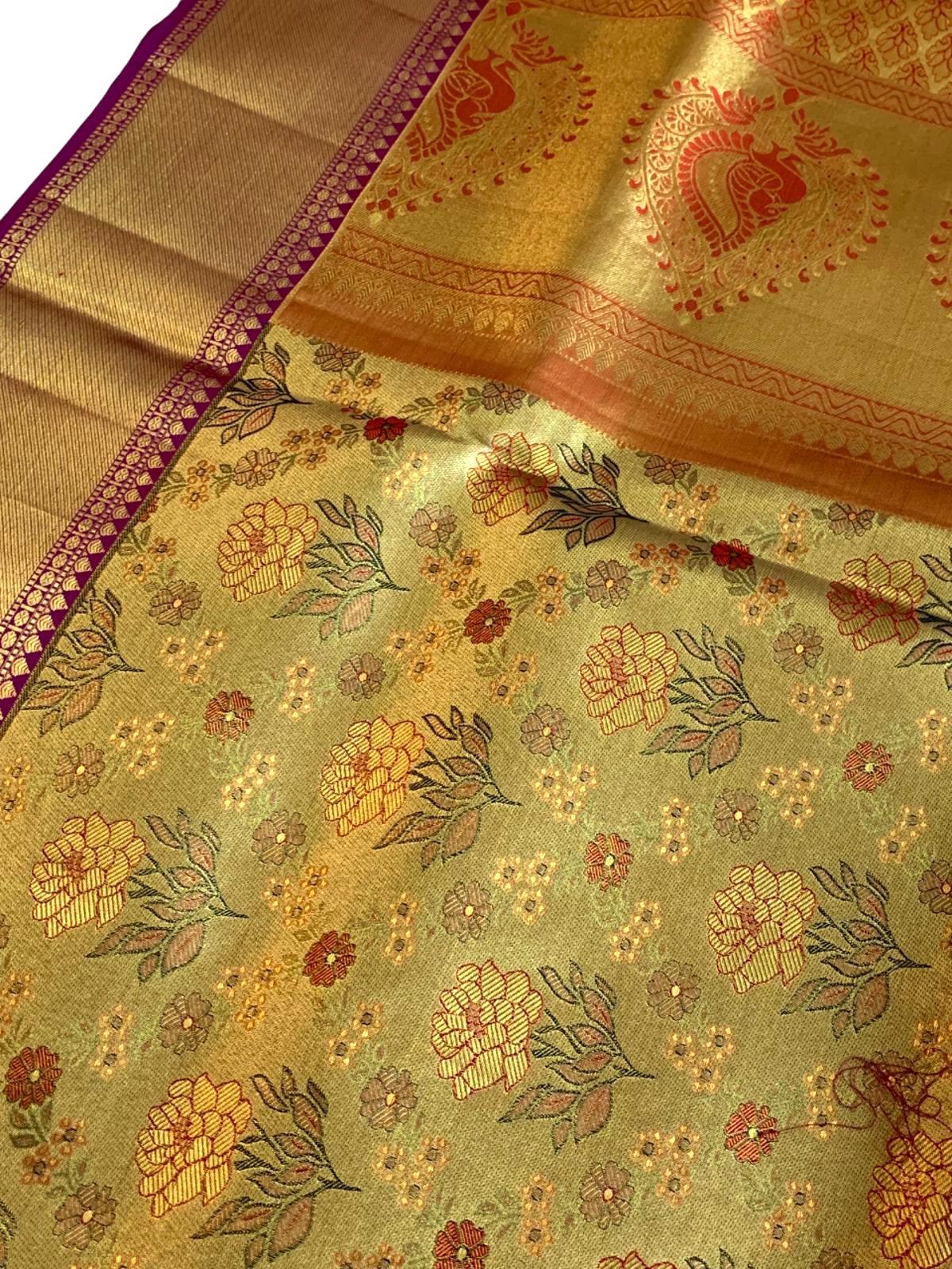 Bridal Wedding Brocade Kanchipuram Silk Saree