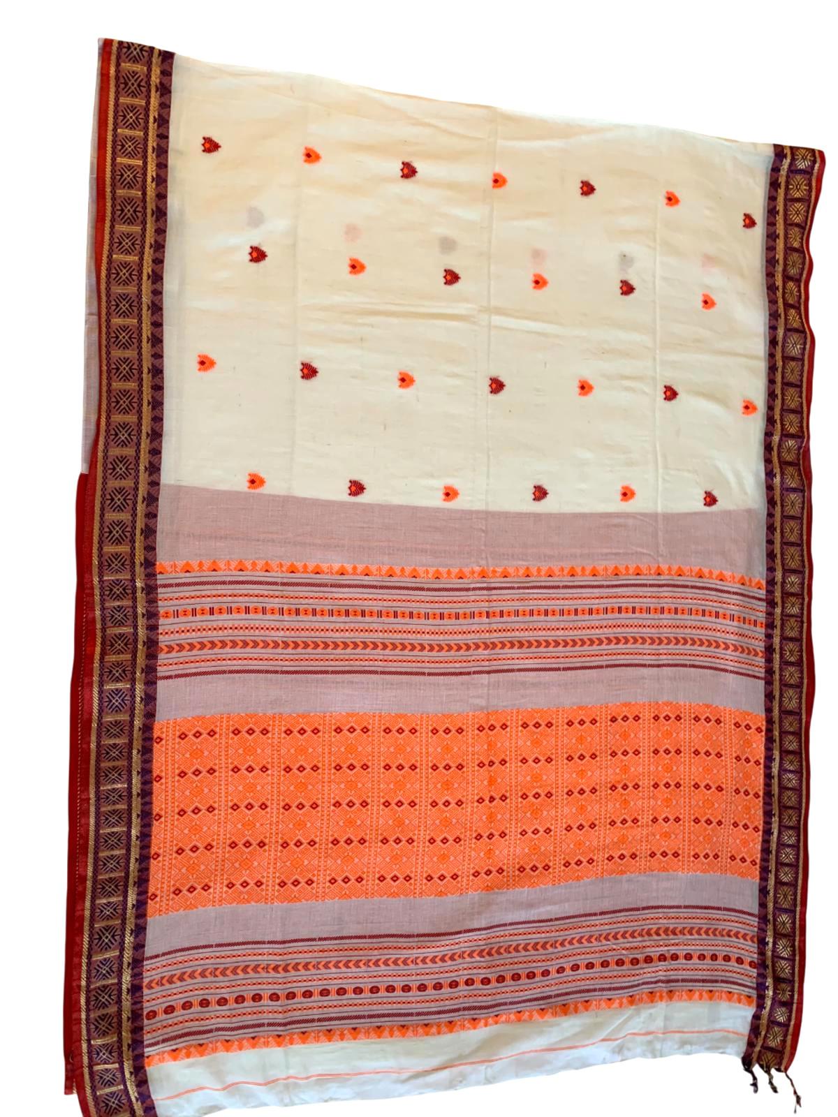 Festival Saree Cotton Khadi Sari Casual Wear Partywear Saree