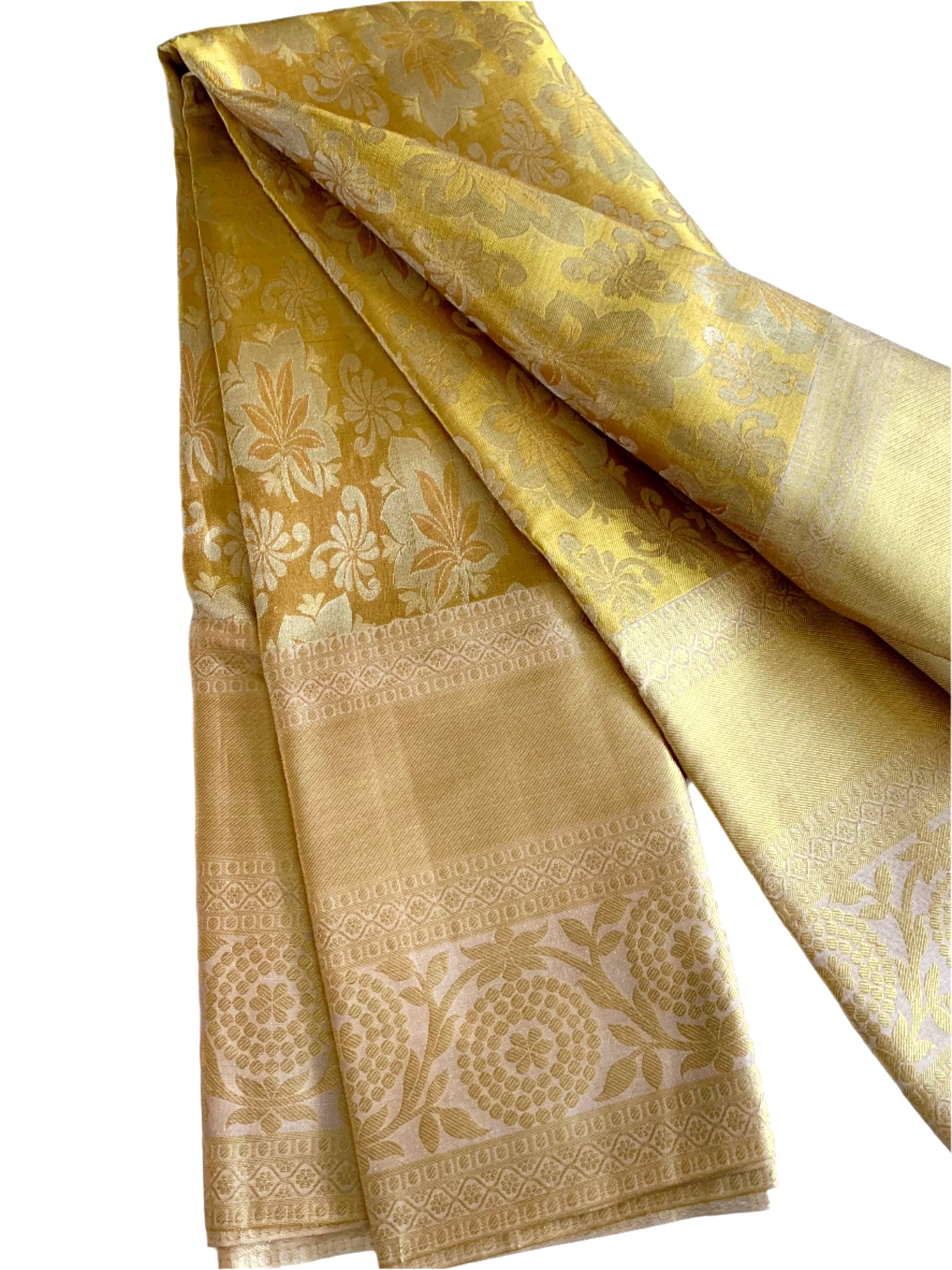 Bridal Golden Kanchipuram Silk Saree