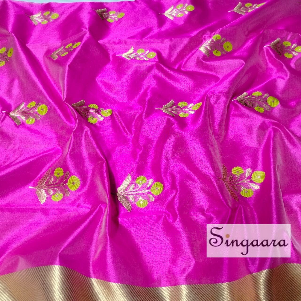 Rani Pink Chanderi Silk Saree