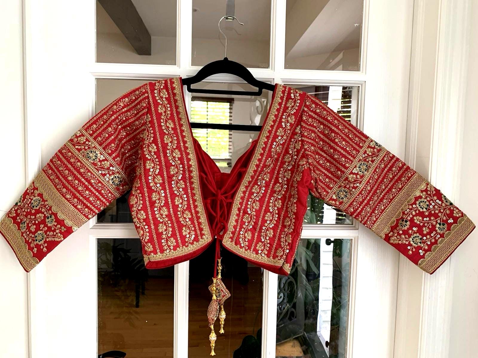 Bridal Wedding Party Pink Sequin Readymade Choli Blouse