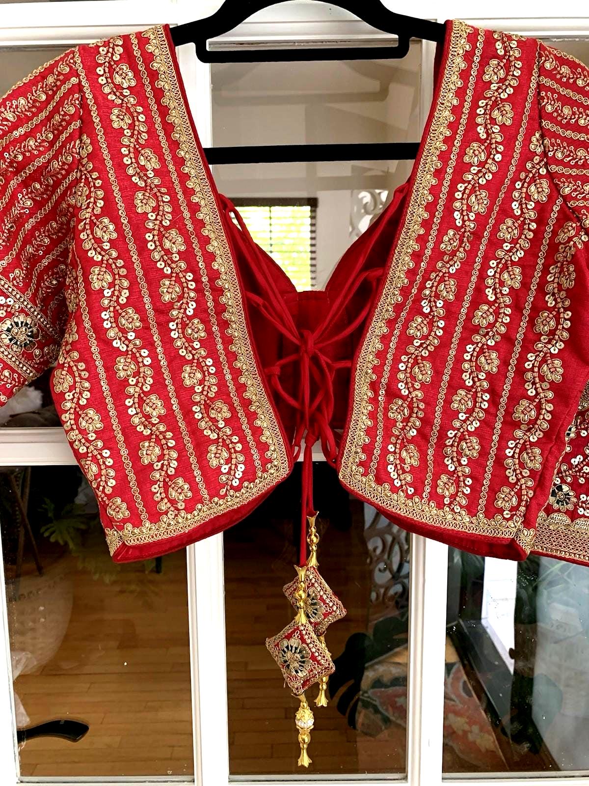 Bridal Wedding Party Pink Sequin Readymade Choli Blouse