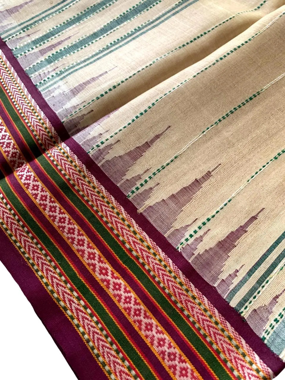 Vidarbha Tussar Silk Karvati Kinar Saree