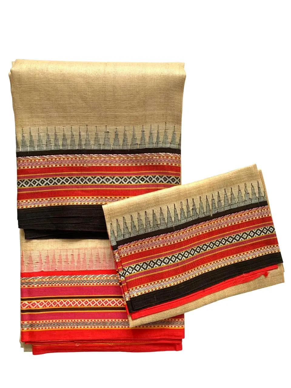 Vidarbha Tussar Silk Karvati Kinar Saree