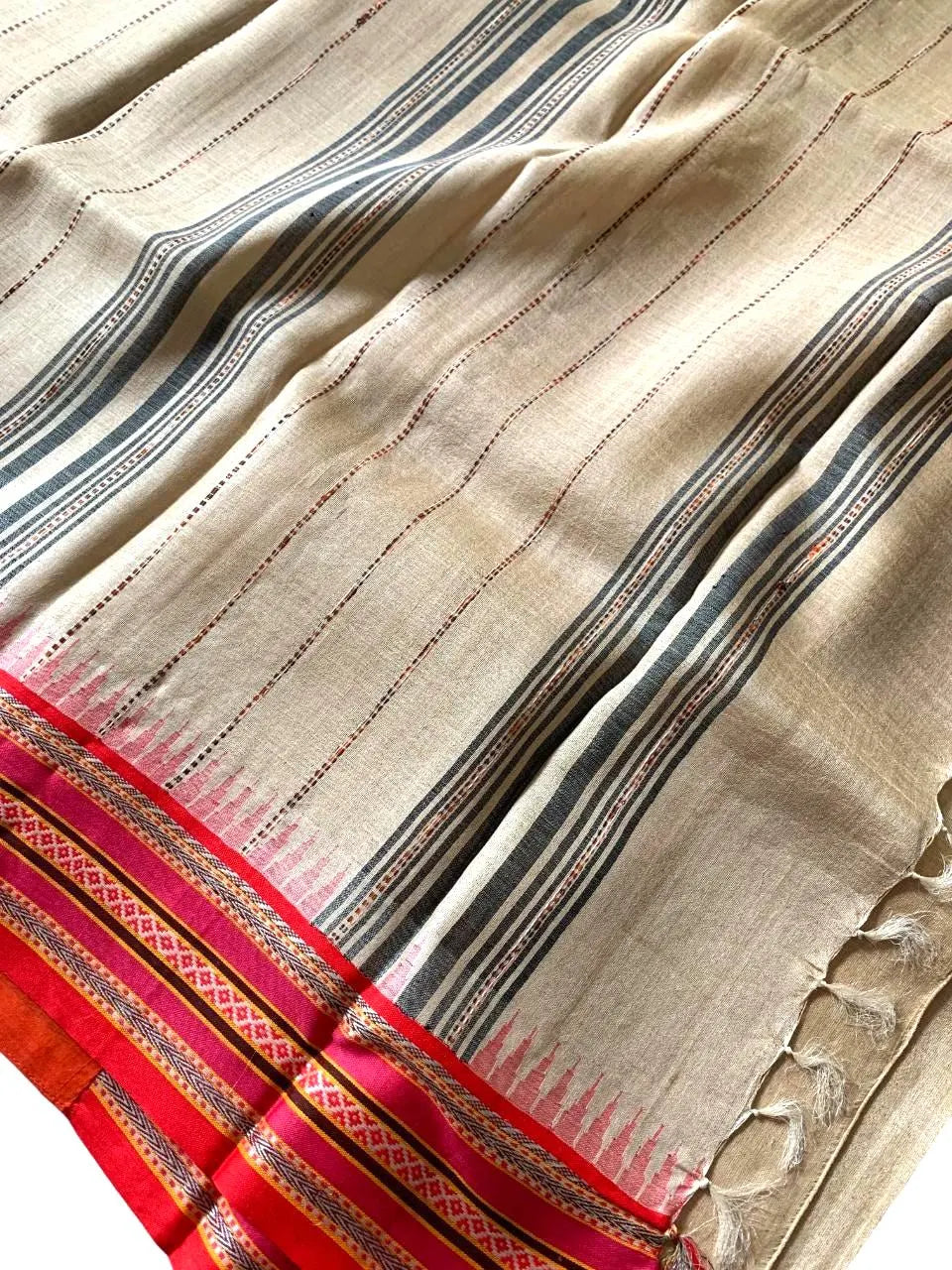 Vidarbha Tussar Silk Karvati Kinar Saree