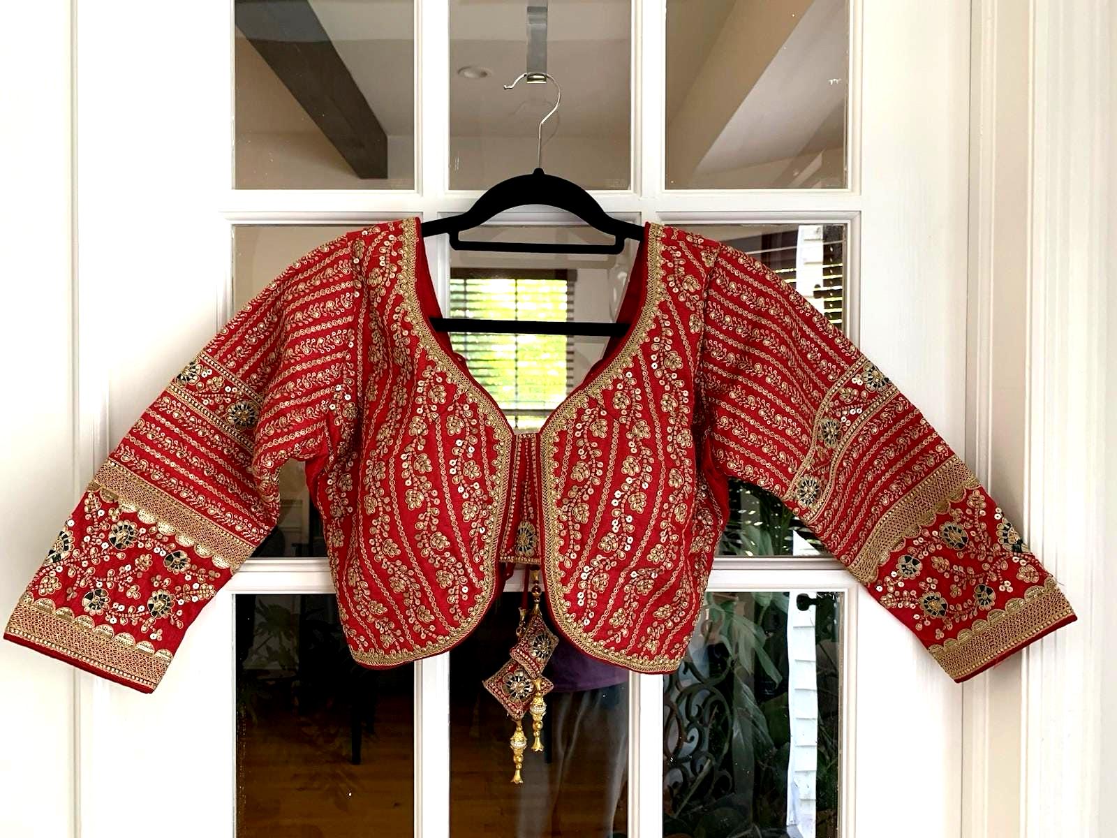 Bridal Wedding Party Pink Sequin Readymade Choli Blouse