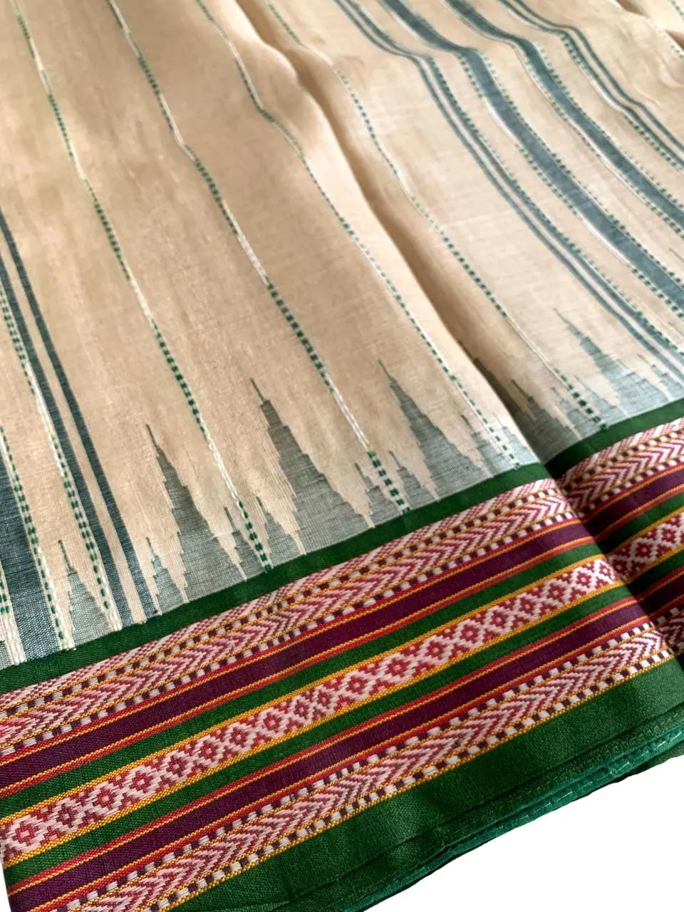 Vidarbha Tussar Silk Karvati Kinar Saree