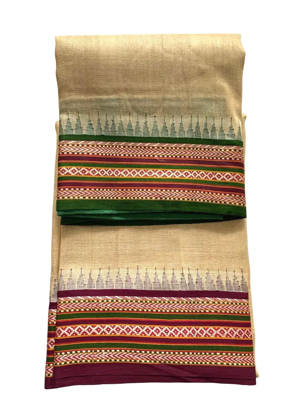 Vidarbha Tussar Silk Karvati Kinar Saree