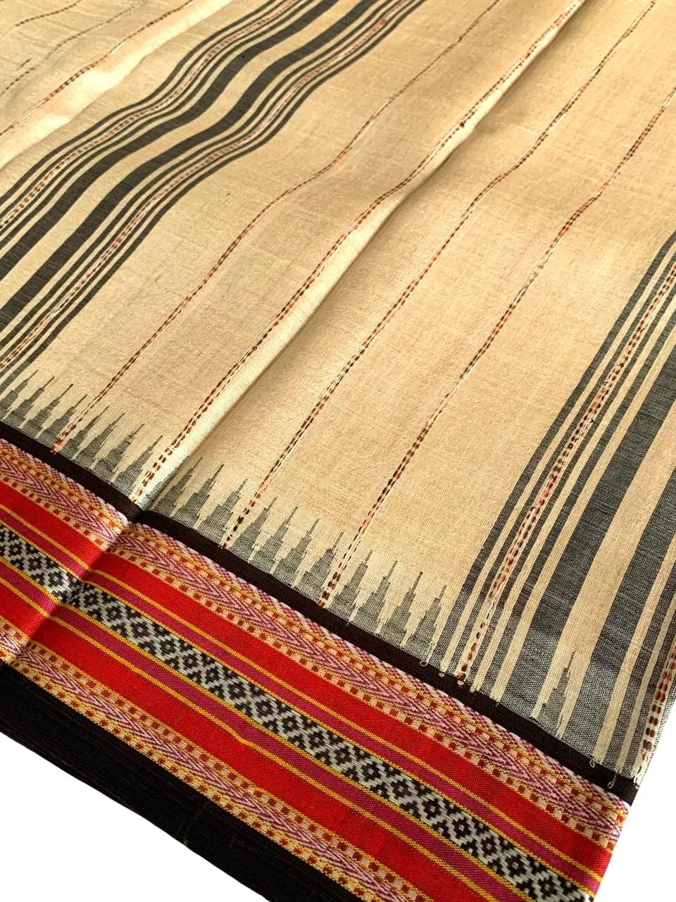 Vidarbha Tussar Silk Karvati Kinar Saree