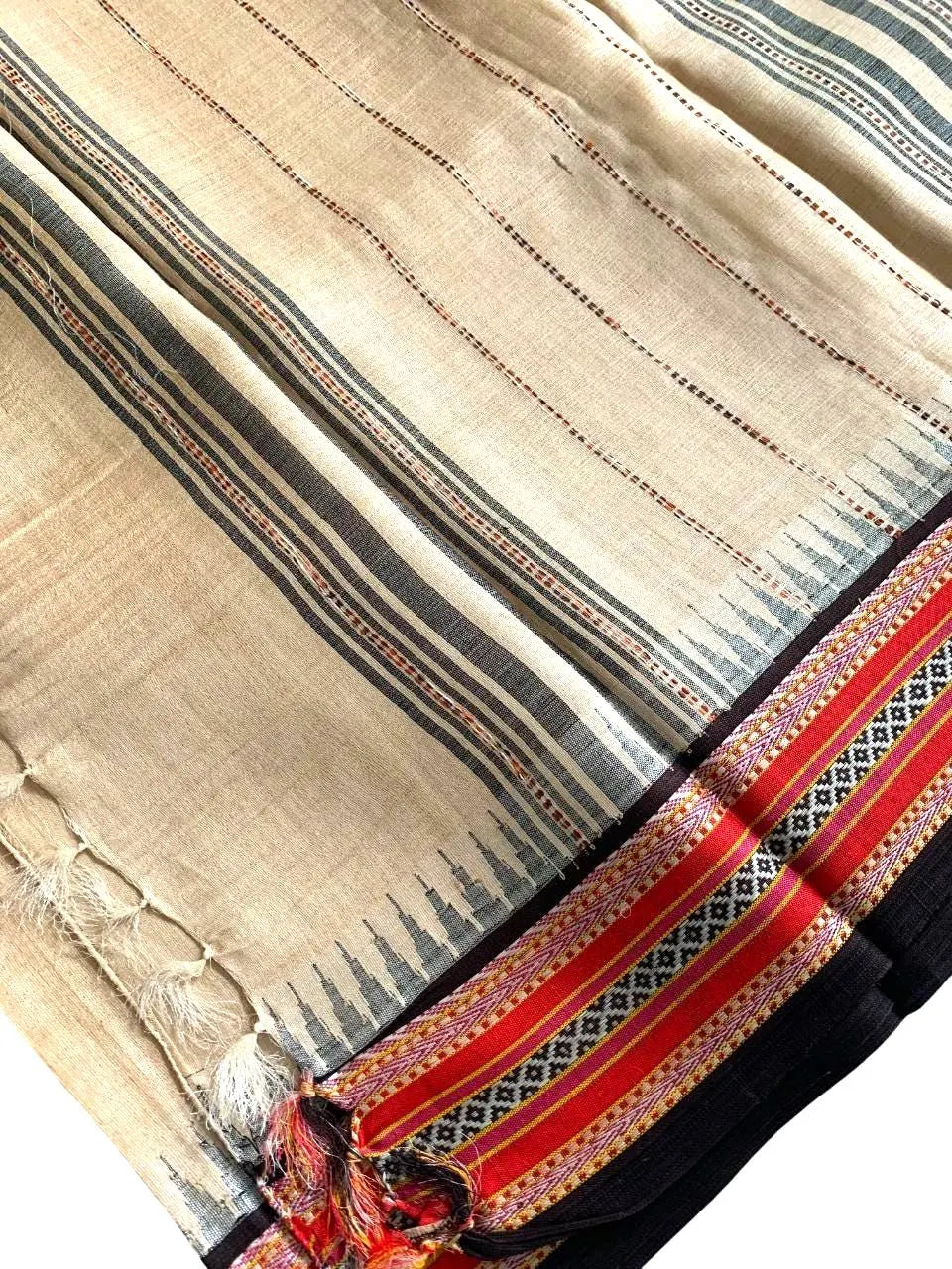 Vidarbha Tussar Silk Karvati Kinar Saree