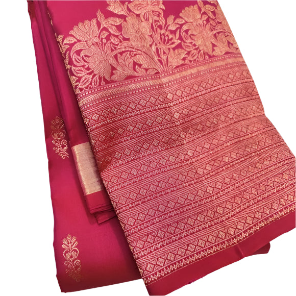 Contemporary Pink Kanchipuram Silk Saree