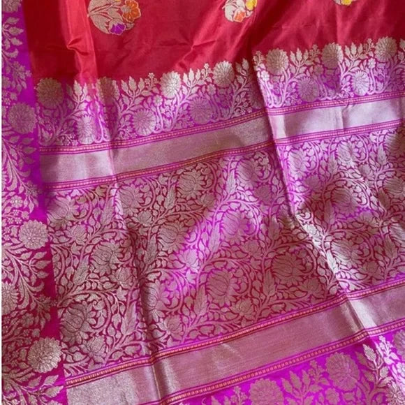 Bridal Red Banarasi Silk Saree