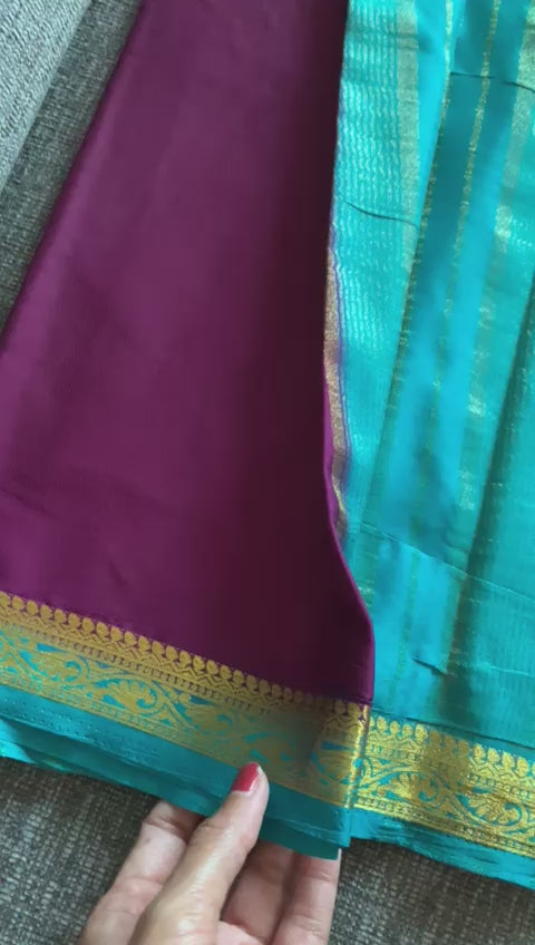 Deep Pink Mysore Silk Saree