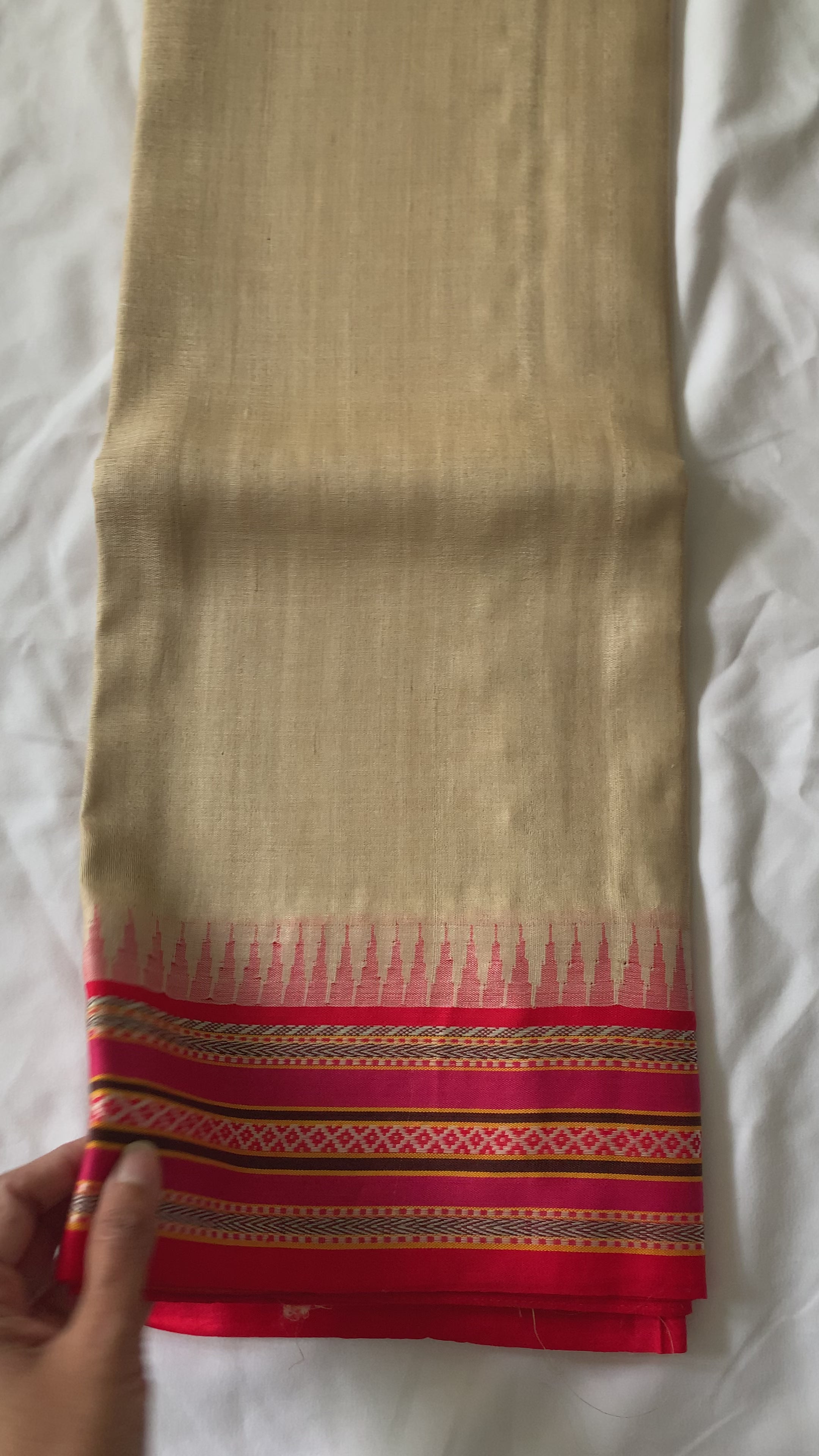Vidarbha Tussar Silk Karvati Kinar Saree