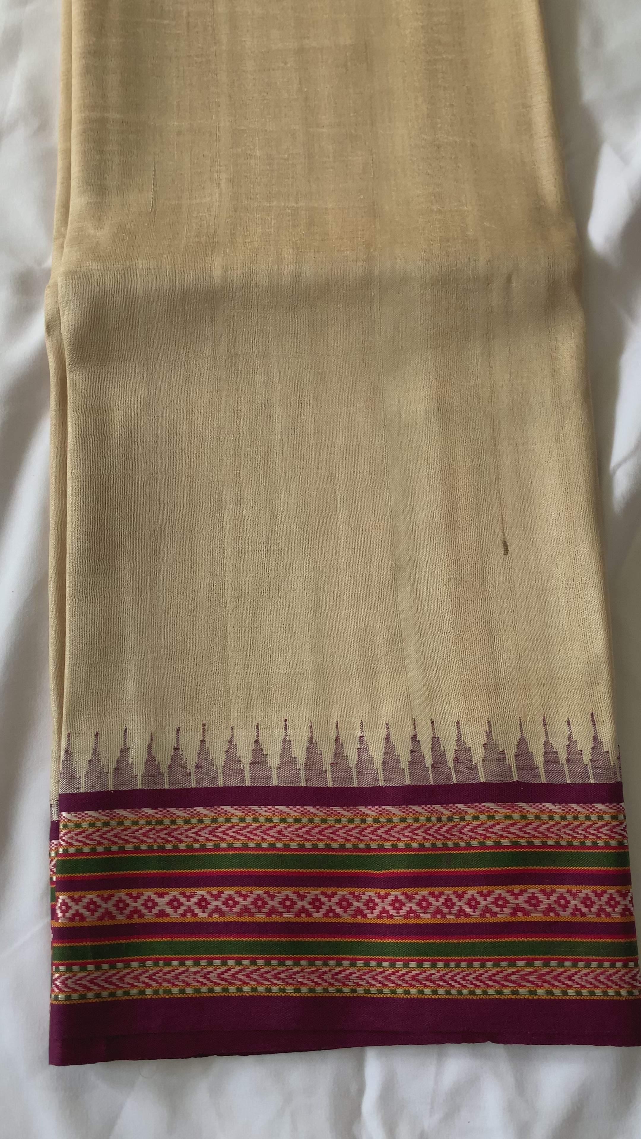 Vidarbha Tussar Silk Karvati Kinar Saree