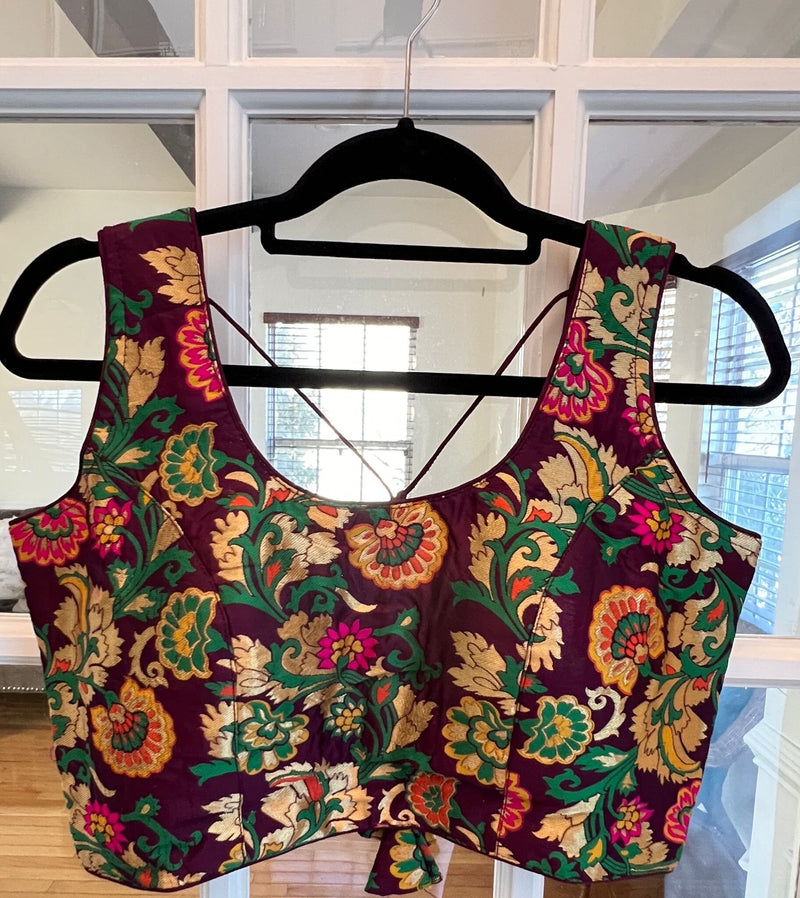 Floral Banarasi Brocade Blouse reviewed by Aparna
