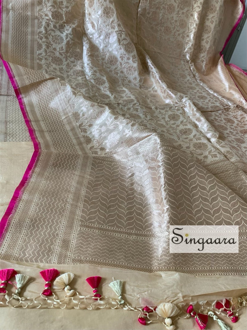 Champagne Banarasi Silk Saree reviewed by Suchi