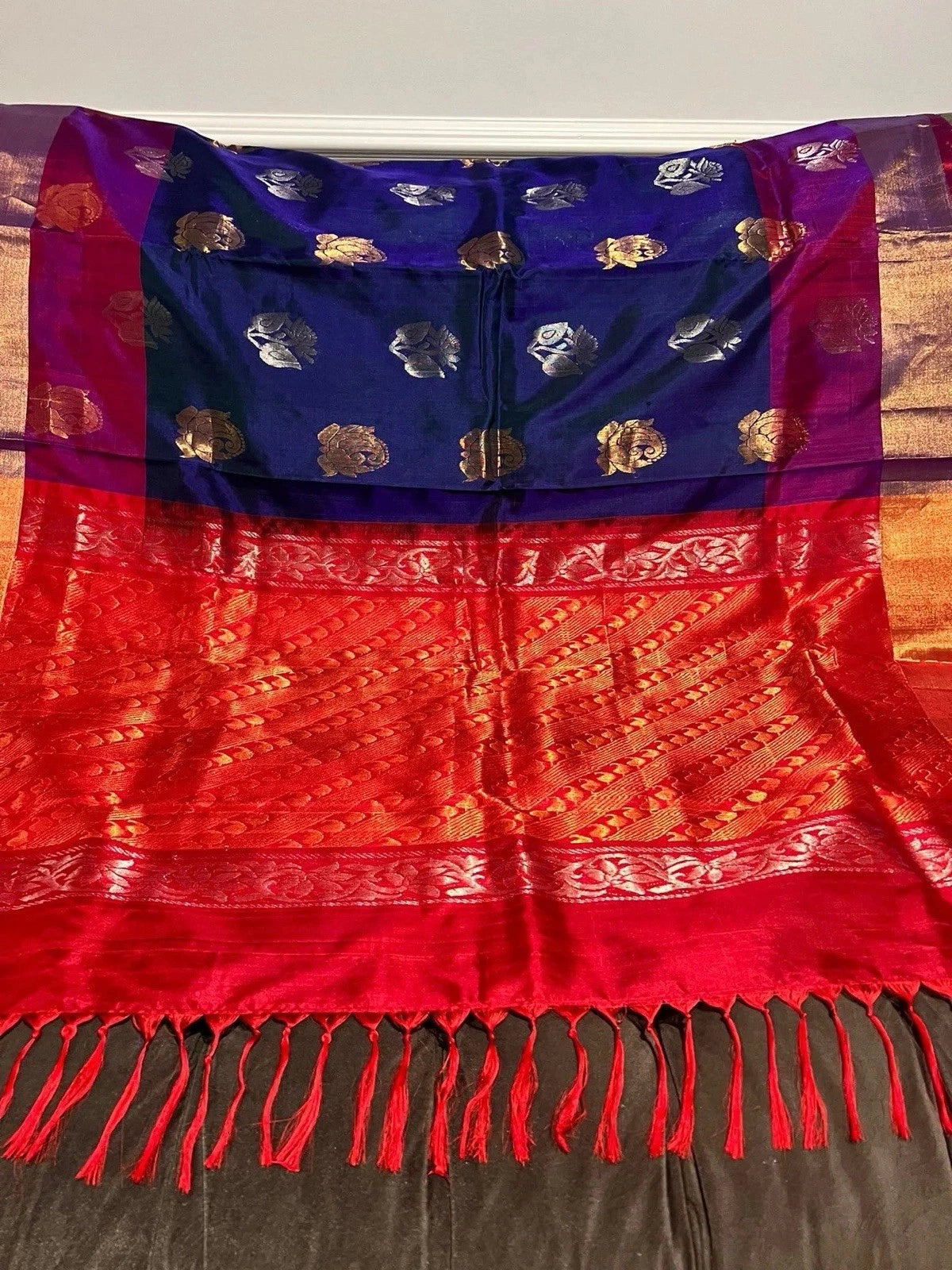 Deep Blue Uppada Silk Saree