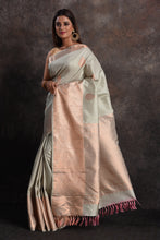 Load image into Gallery viewer, Bridal Light Pastel Green Kanchipuram Silk Saree