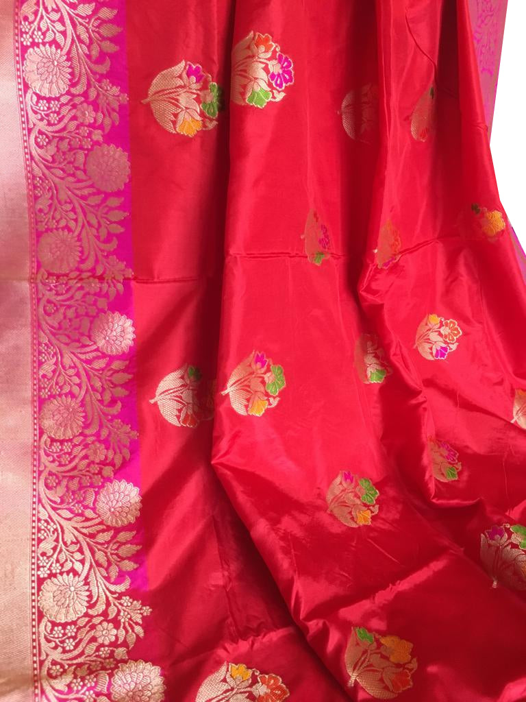 Bridal Red Banarasi Silk Saree