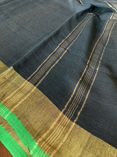 Load image into Gallery viewer, Black Linen Saree