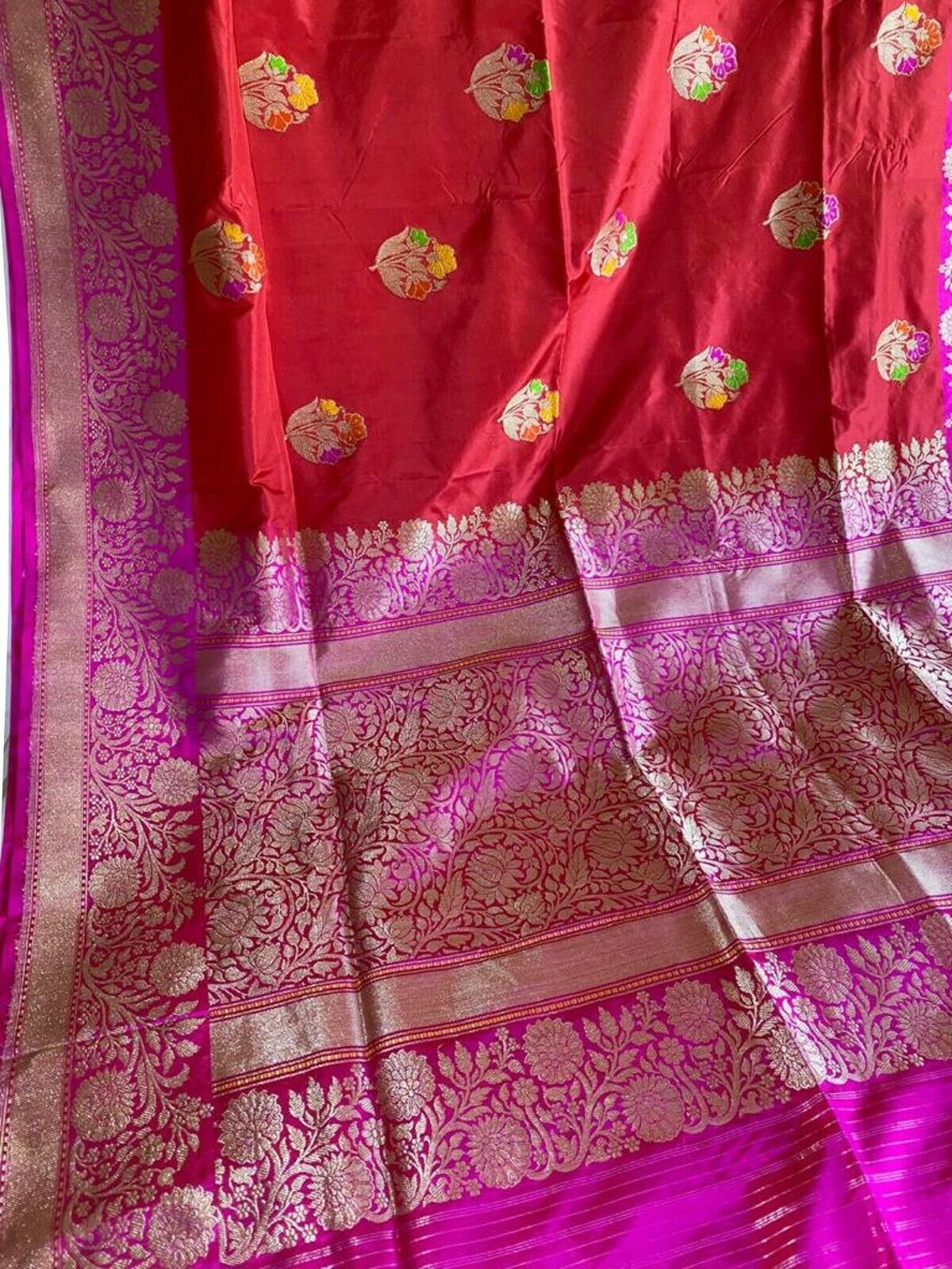Bridal Red Banarasi Silk Saree