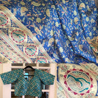Festive Printed Silk Saree Traditional Indian Sari for Women Ethnic Wear Saree Lightweight Partywear Casual Wear Saree