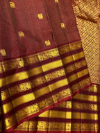 Bridal Kanchipuram Silk Saree Wedding Sari Traditional South Indian Saree Partywear Ethnic Outfit for Women Kanjeevaram Sari with 2gm Zari