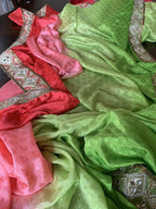 Multi-color Shaded Designer Faux Crepe Saree