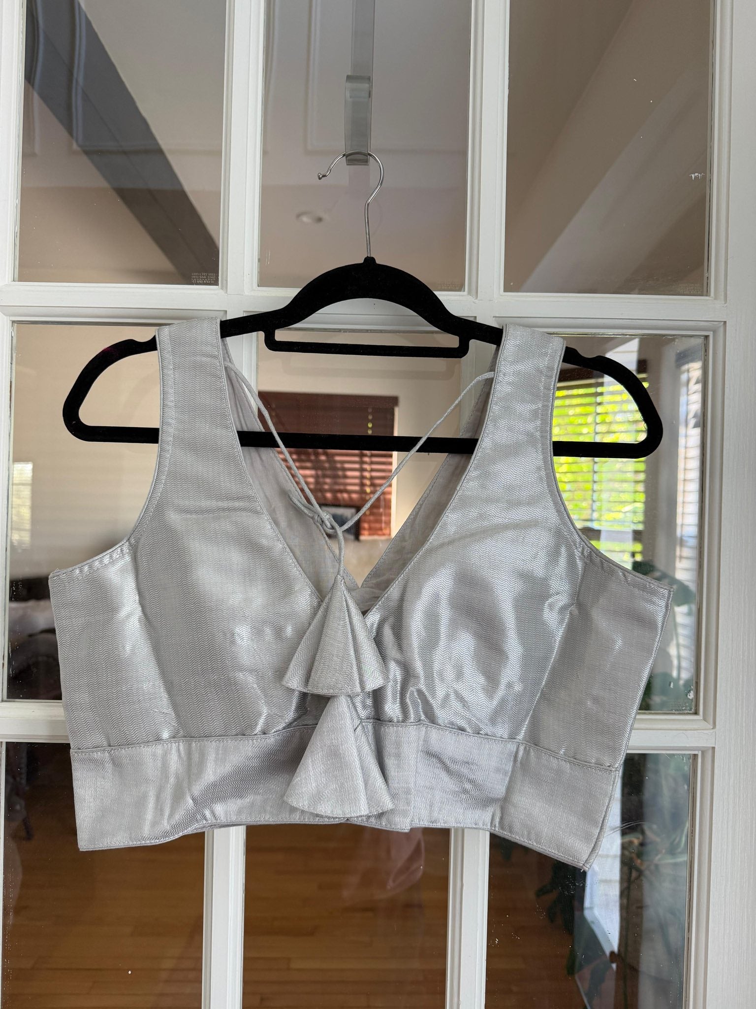 Silver Banarasi Blouse